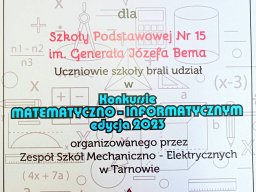 2022-2023 &raquo; Konkurs Matematyczno-Informatyczny w ZSME w Tarnowie